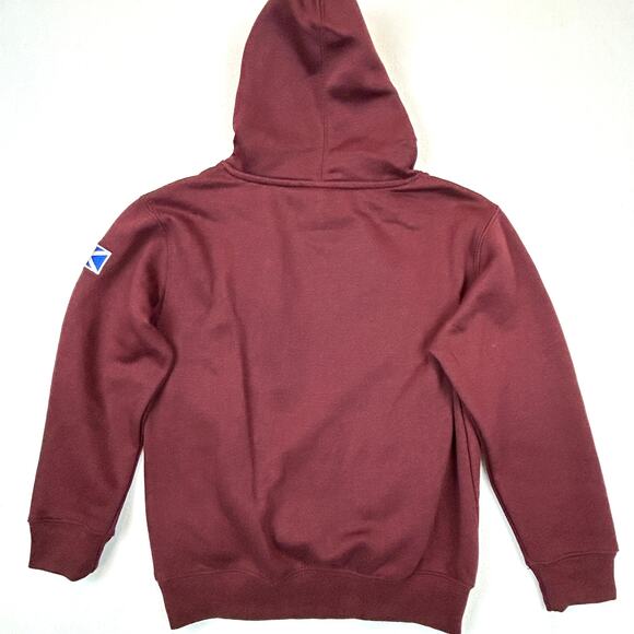 Pride of Scotland The Brave Spellout Hoodie Youth 9/10 Red Pullover New Imperfec - Picture 2 of 9